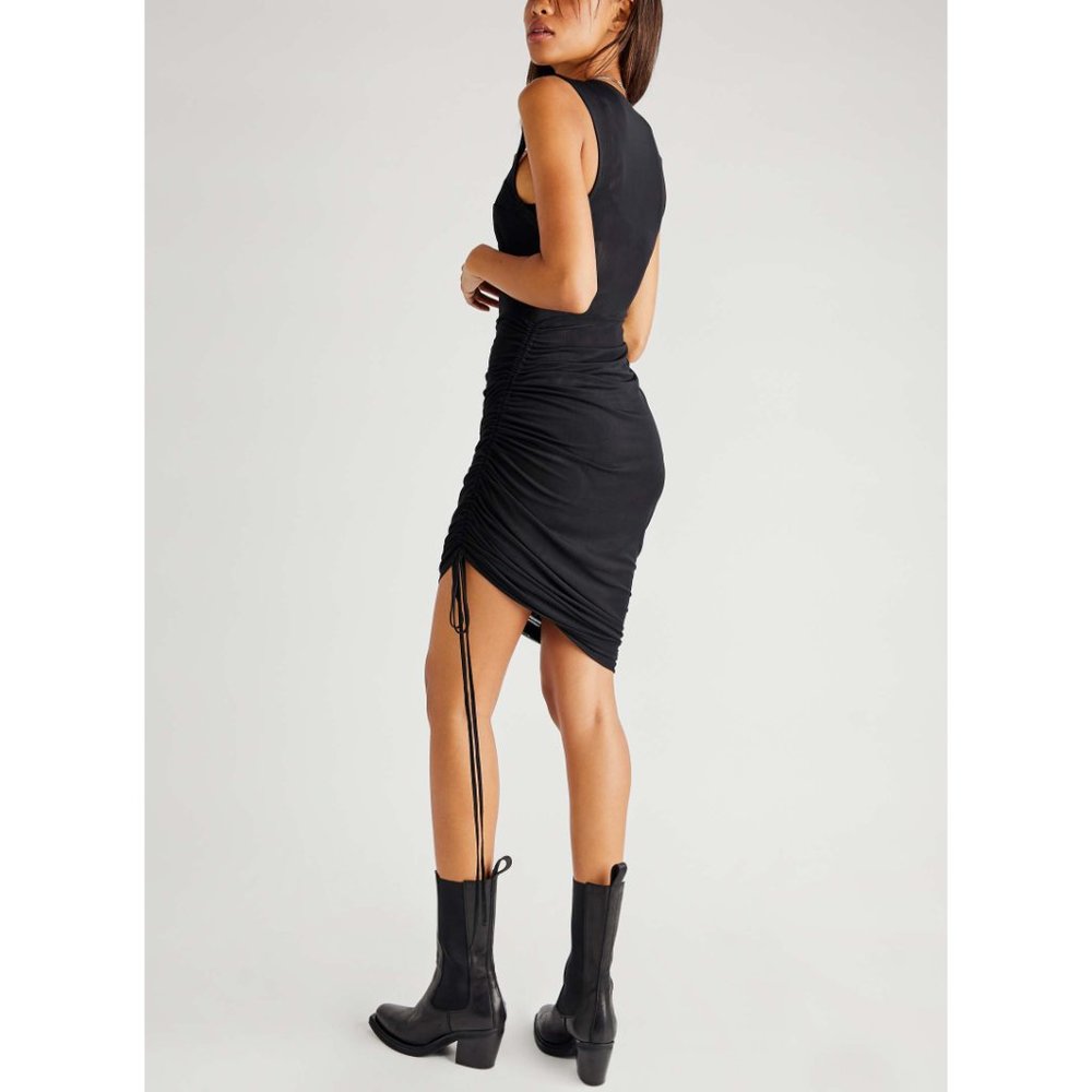 NWT Free People Corset-Is Convertible Mesh Bodycon / Black - Picture 2 of 6